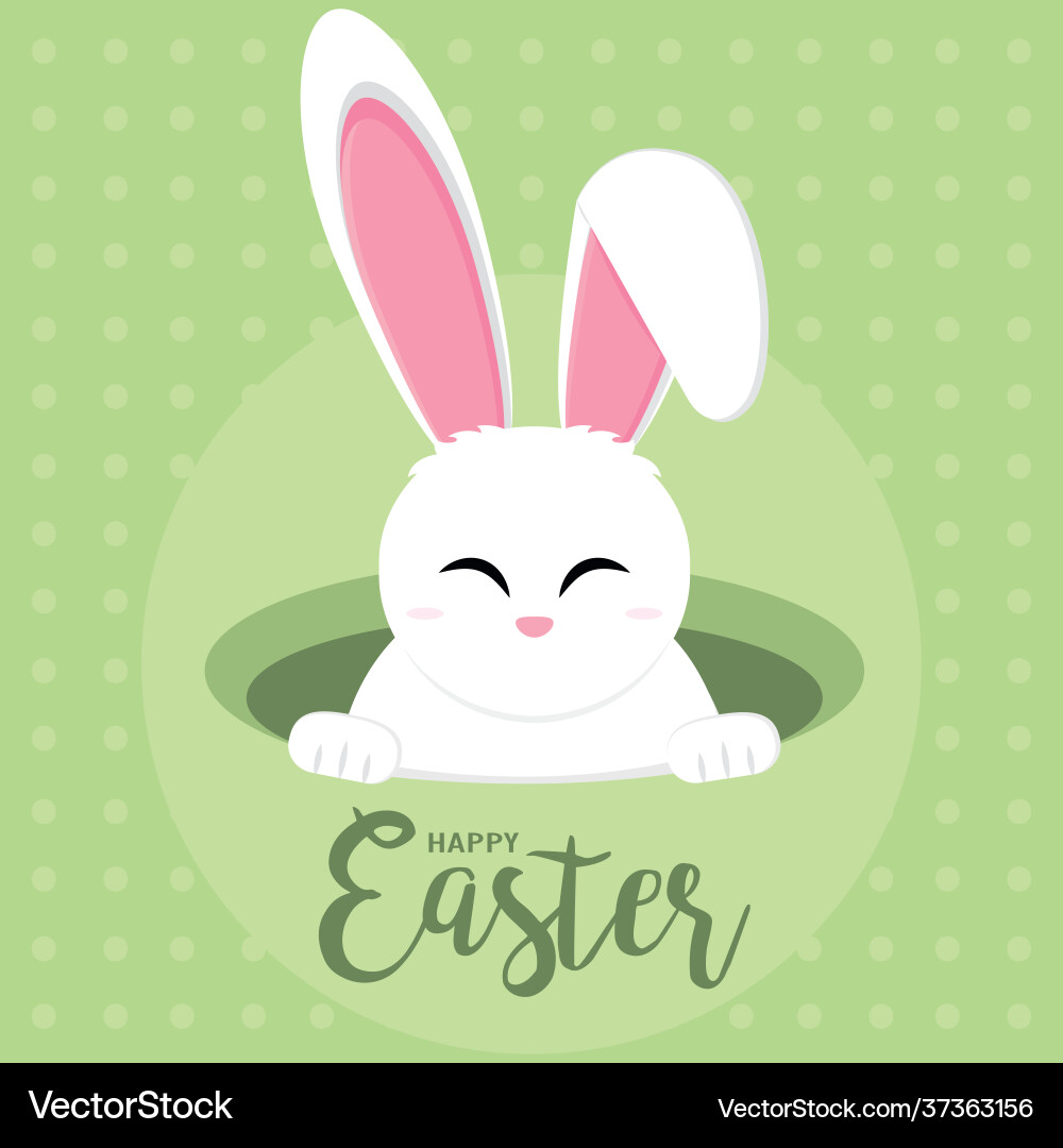 Happy easter poster Royalty Free Vector Image - VectorStock