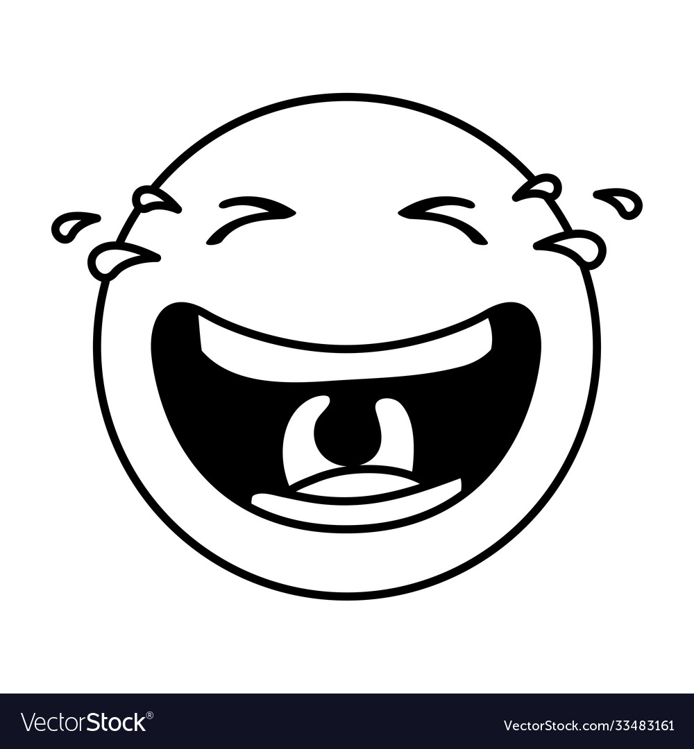 Crazy emoji face fools day line style icon