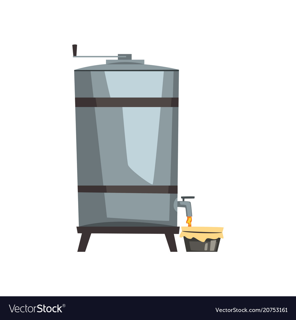 Honey storage filtration and pasteurization Vector Image