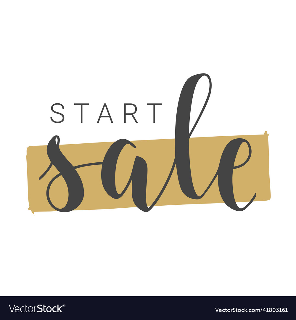 Lettering of start sale