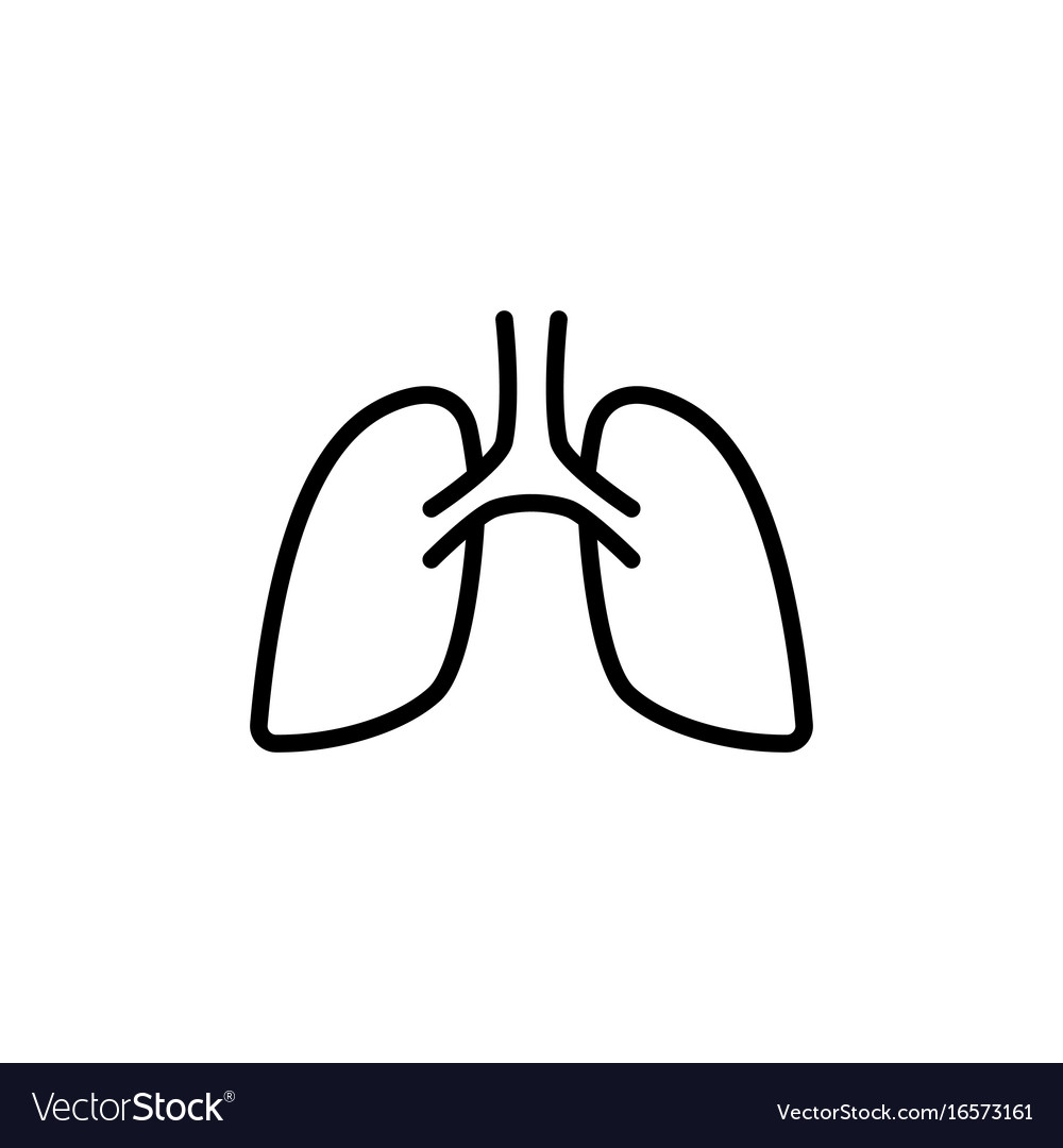 Lungs icon on white background Royalty Free Vector Image