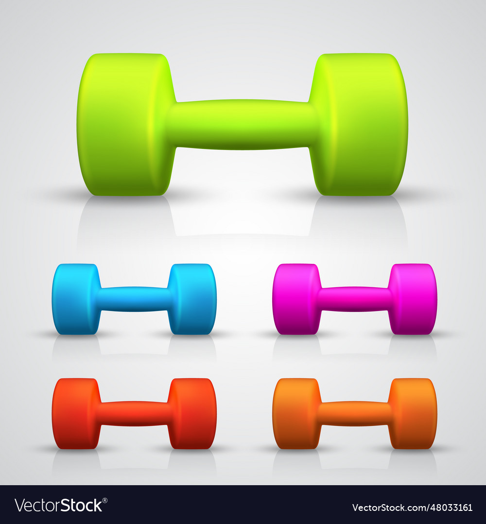 Set of color dumbbell