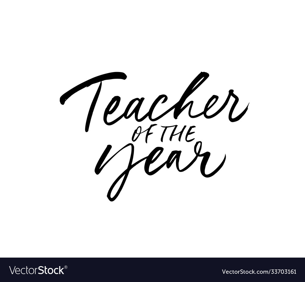 Teacher year greeting card Royalty Free Vector Image