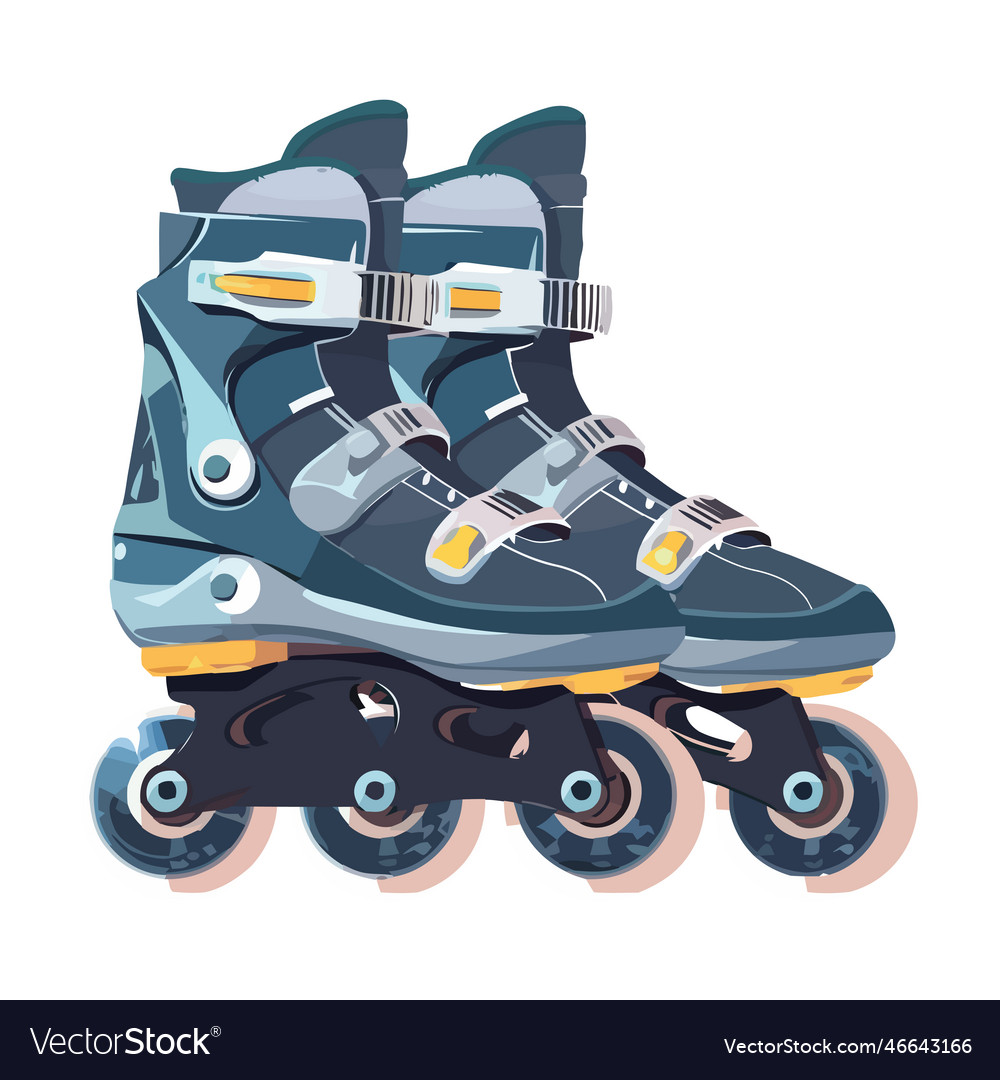 Fun cartoon roller skating Royalty Free Vector Image