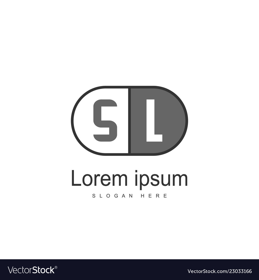 Initial letter sl logo template design minimal