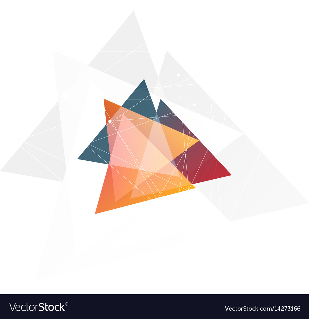 Isolated abstract pink and orange color triangle