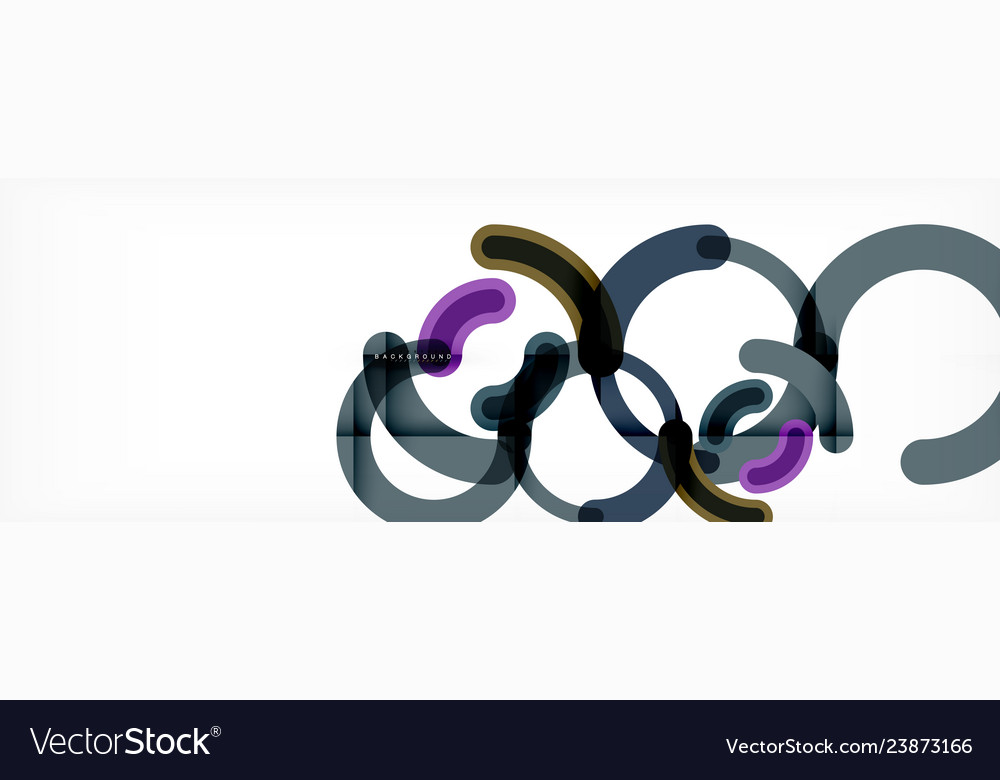 Linear design circle background Royalty Free Vector Image