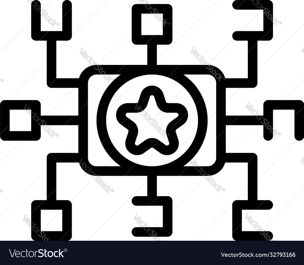Operating system icon outline style Royalty Free Vector