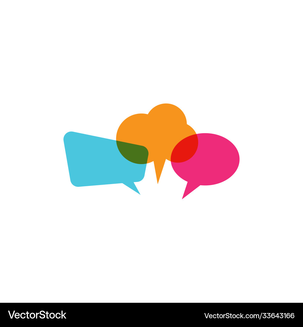 Speech bubble icon logo Royalty Free Vector Image