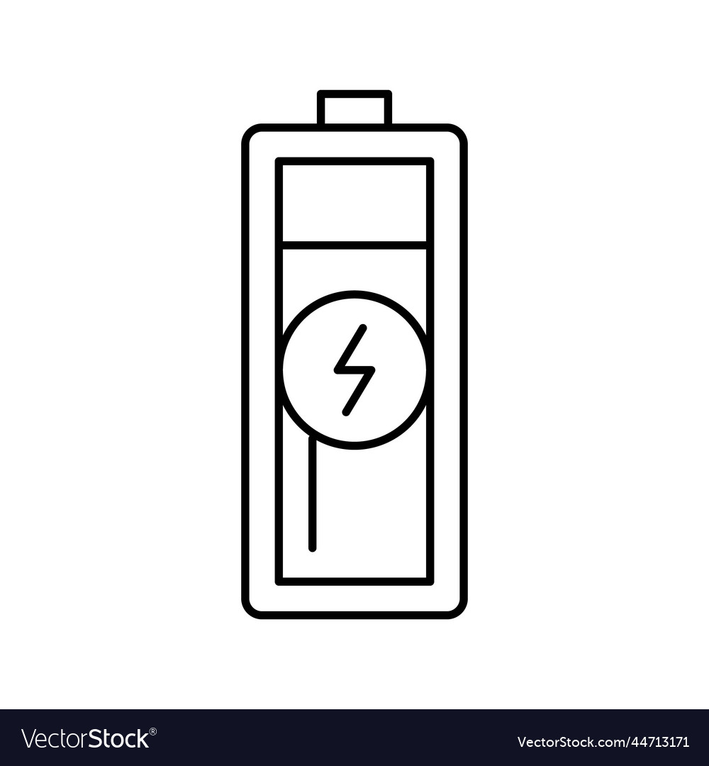 Charge battery power energy line icon Royalty Free Vector