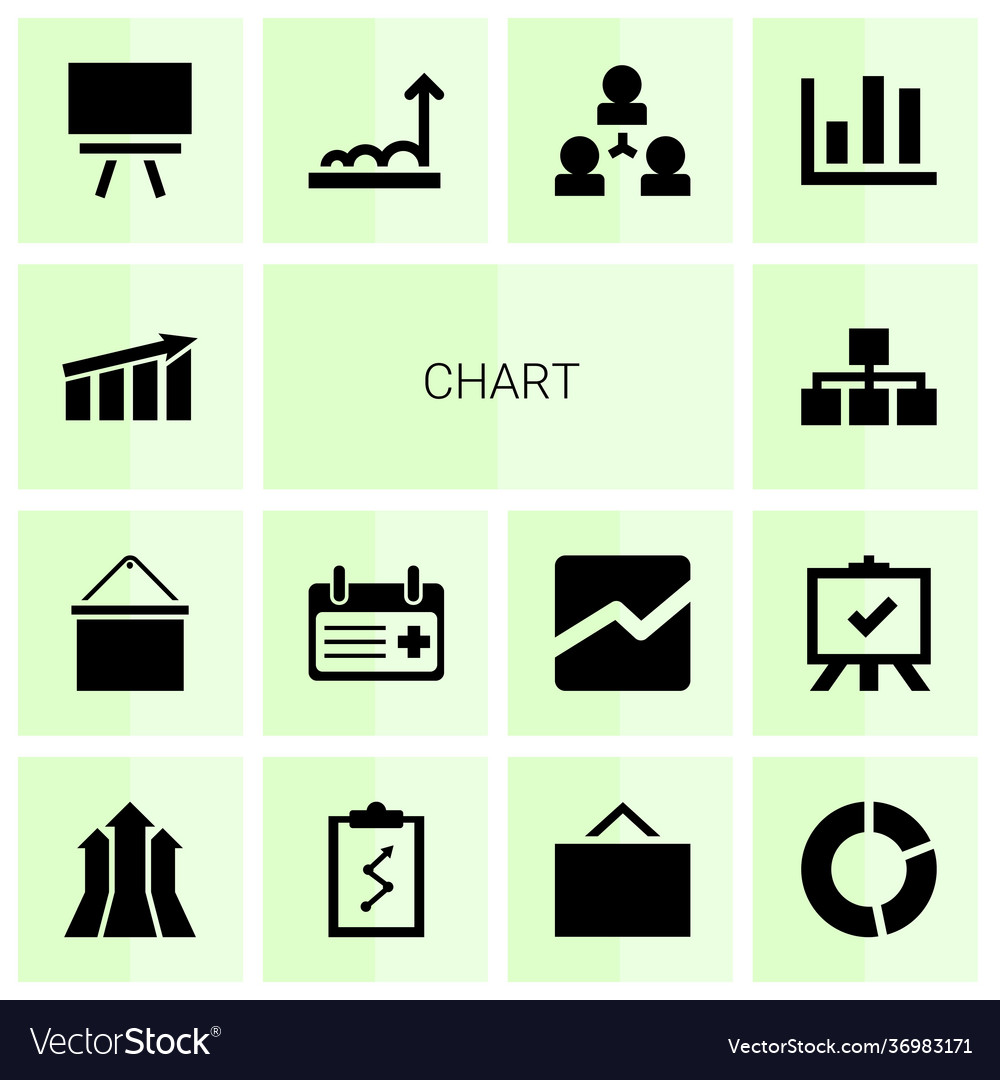 Chart icons Royalty Free Vector Image - VectorStock