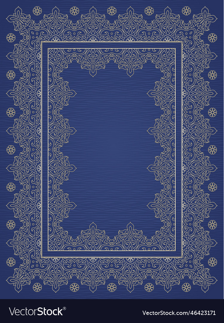 Filigree frame in eastern style Royalty Free Vector Image