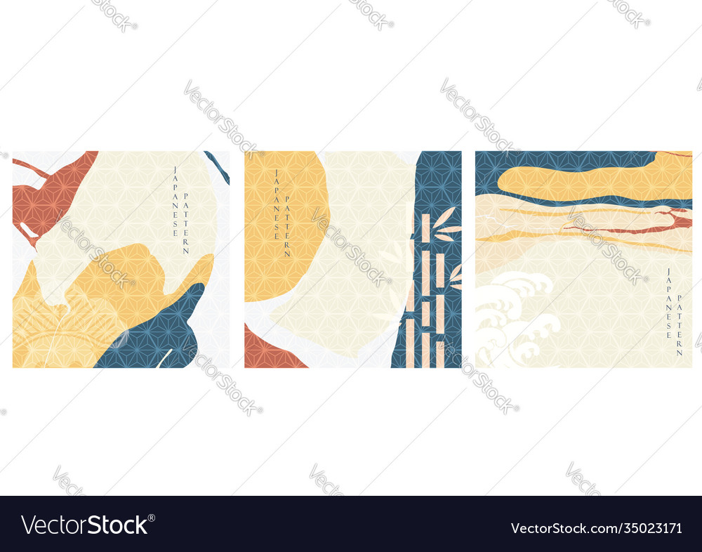 Japanese background with asian icon art acrylic vector image Japanese background with asian icon art acrylic