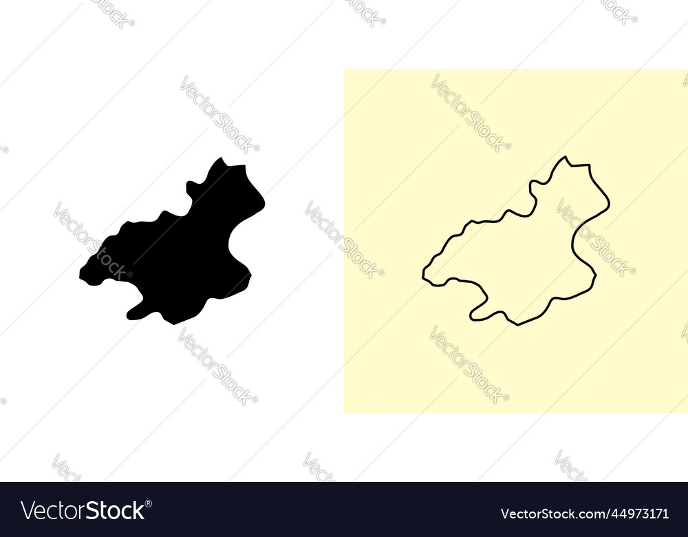 Karab k map turkey asia filled and outline map Vector Image