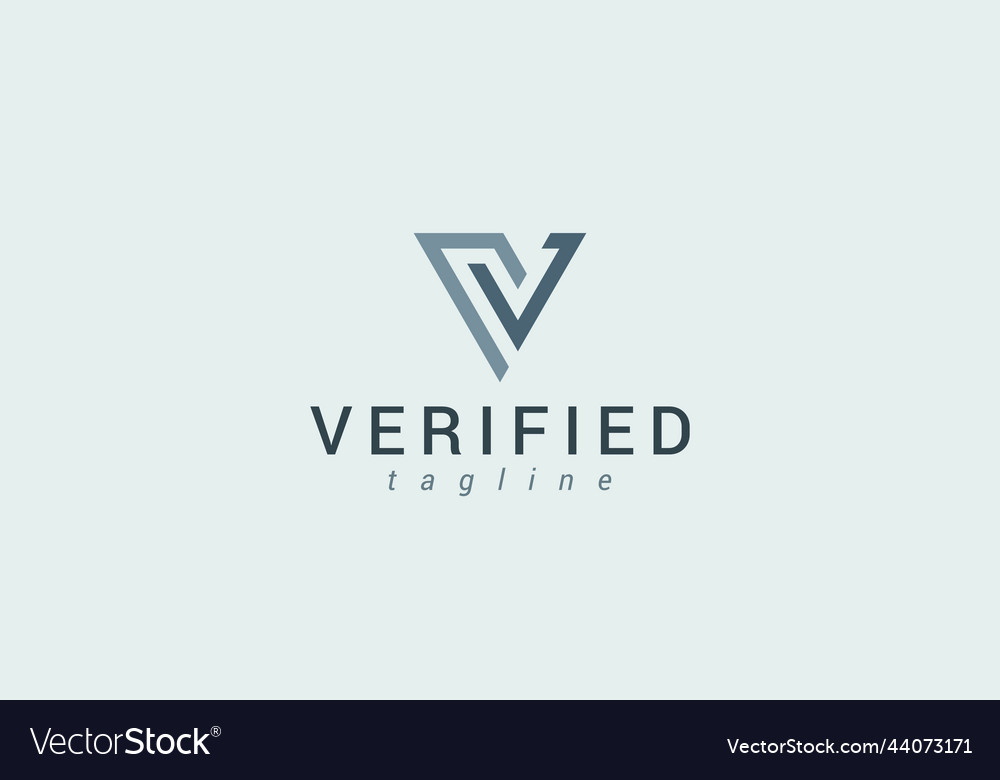 Letter v creative simple modern logo