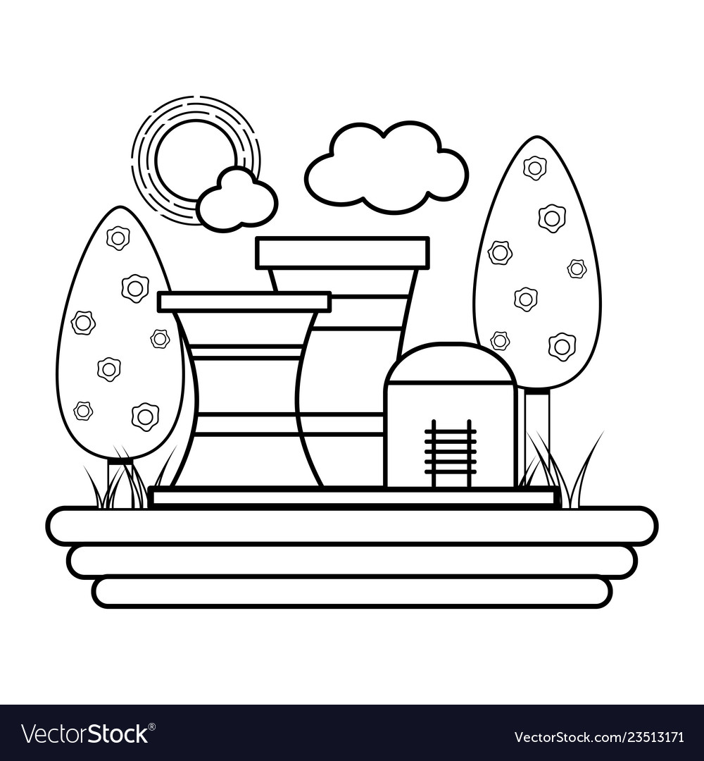 Nuclear energy plant Royalty Free Vector Image