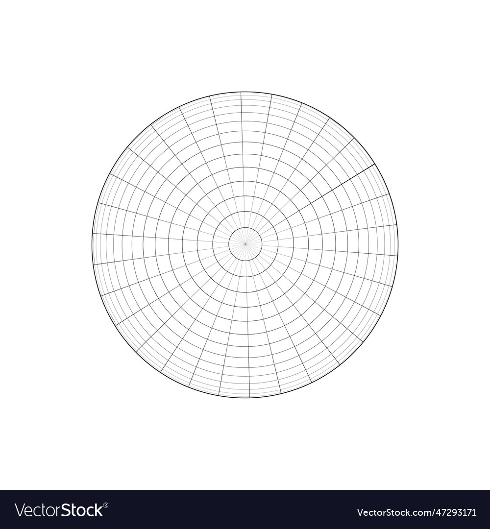 Sphere wireframe icon top view orb model Vector Image