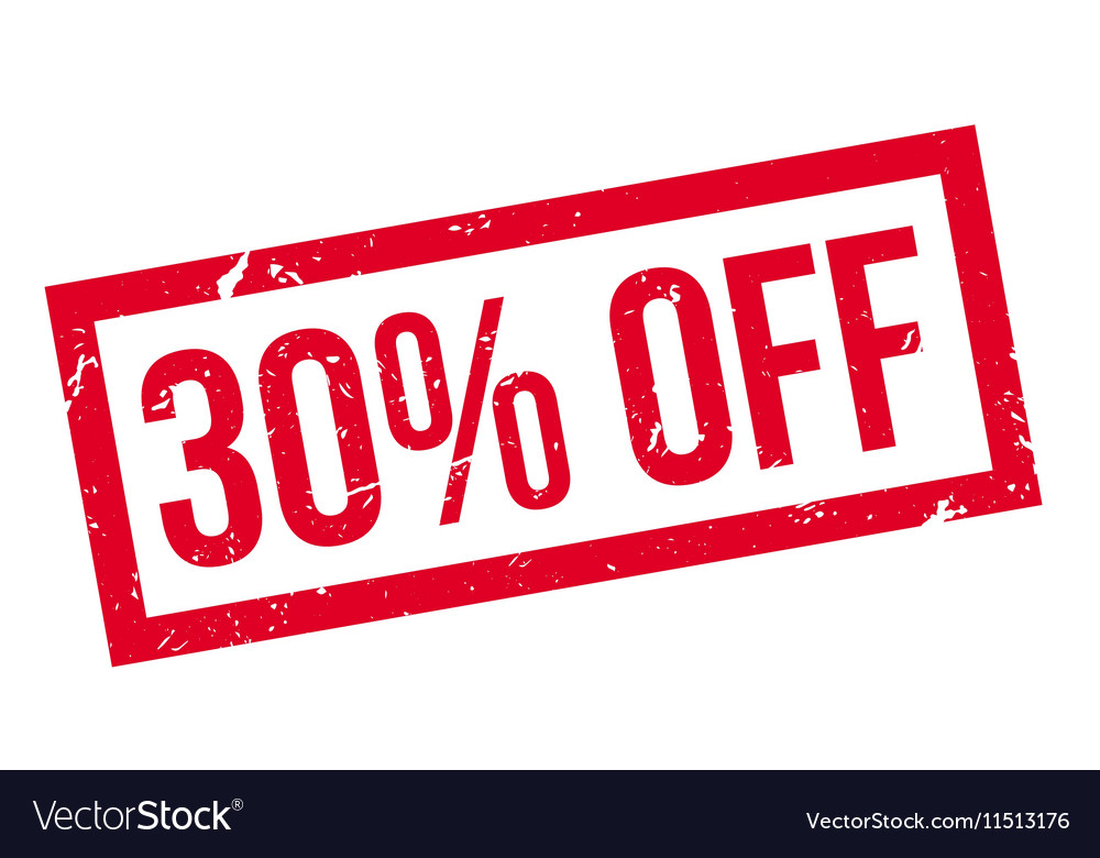 30 percent off rubber stamp Royalty Free Vector Image