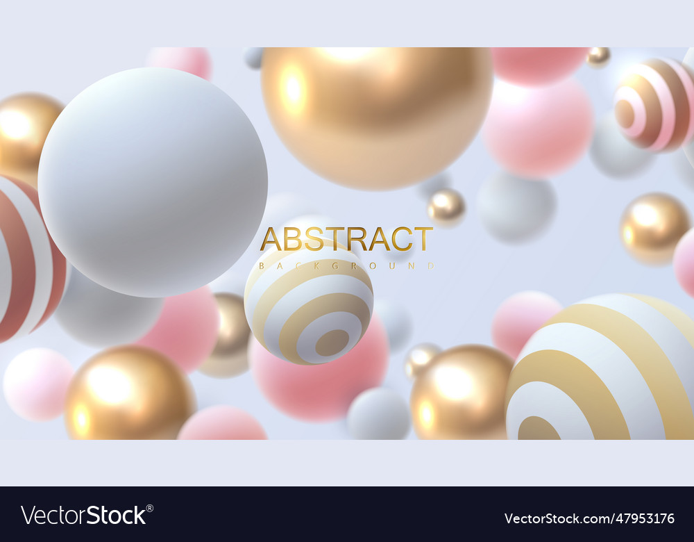 Abstract background with 3d bouncing balls