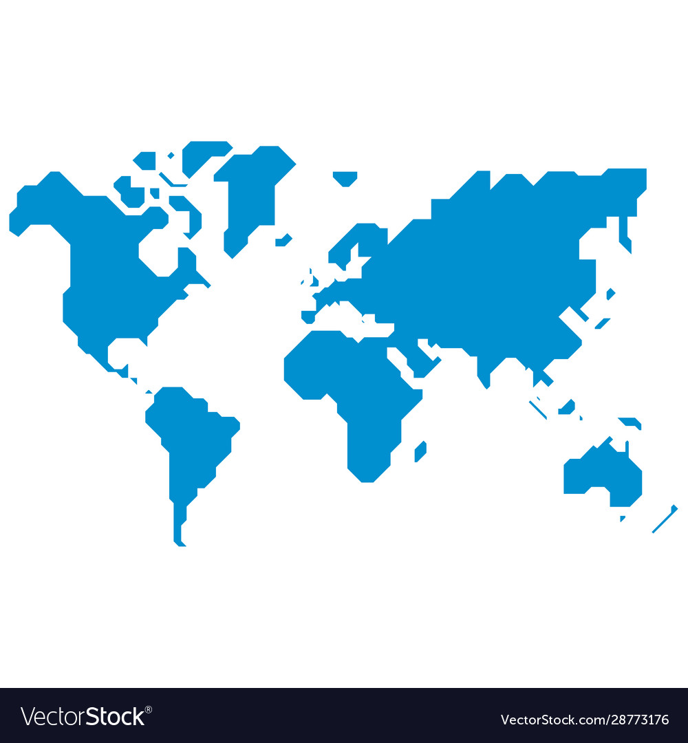 Best popular world map outline graphic sketch Vector Image