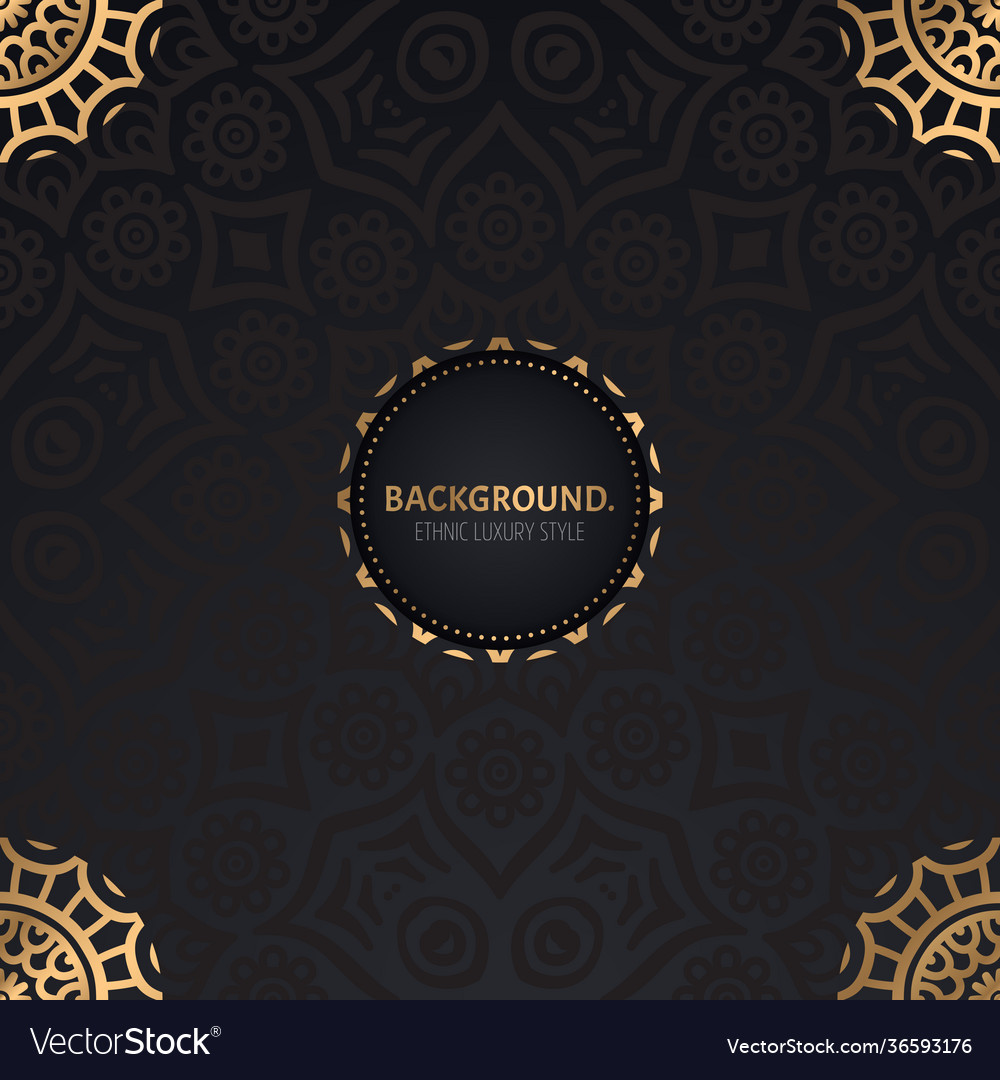 Mandala seamless pattern gold luxury Royalty Free Vector