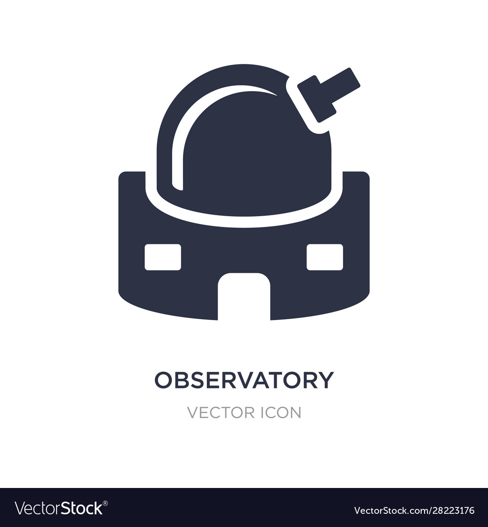 Observatory icon on white background simple