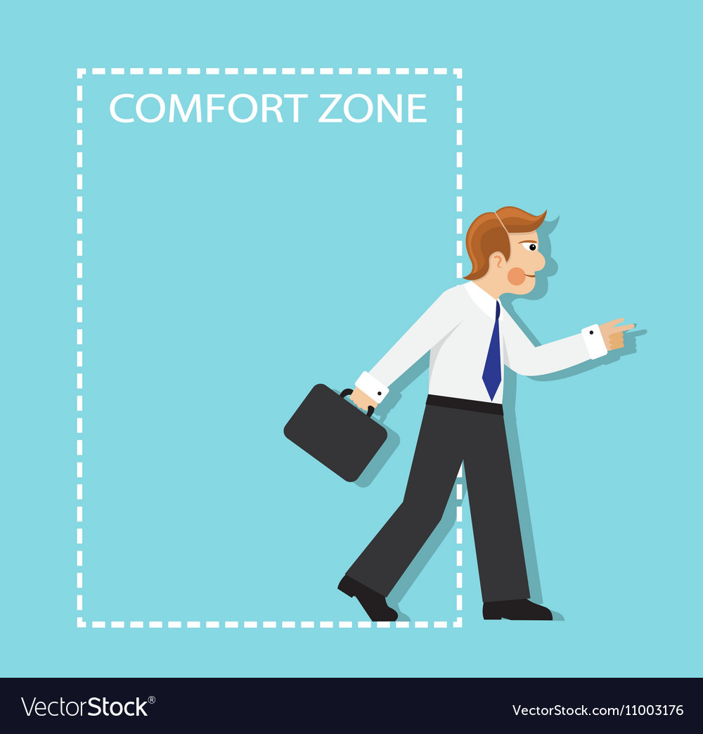 Out of the comfort zone Royalty Free Vector Image