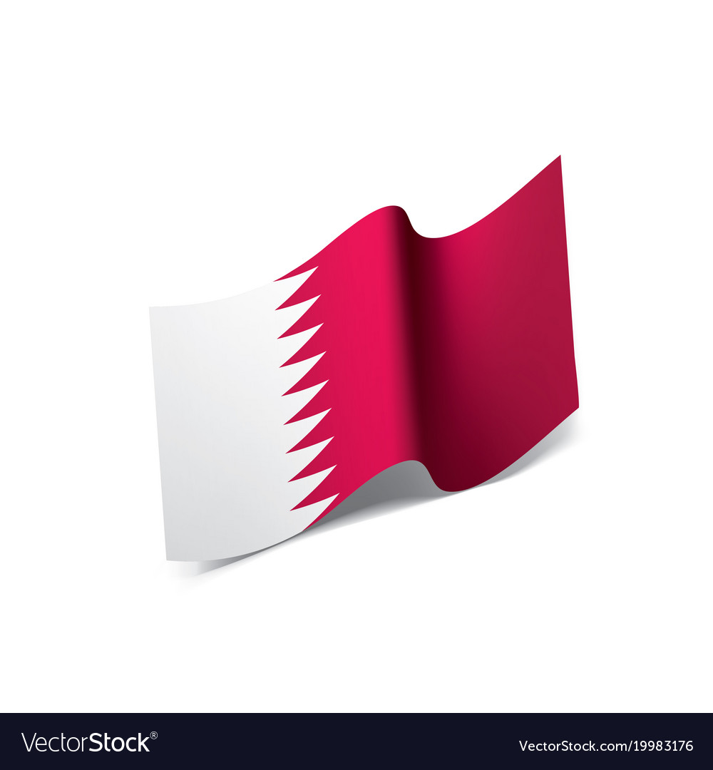 Qatar flag Royalty Free Vector Image - VectorStock