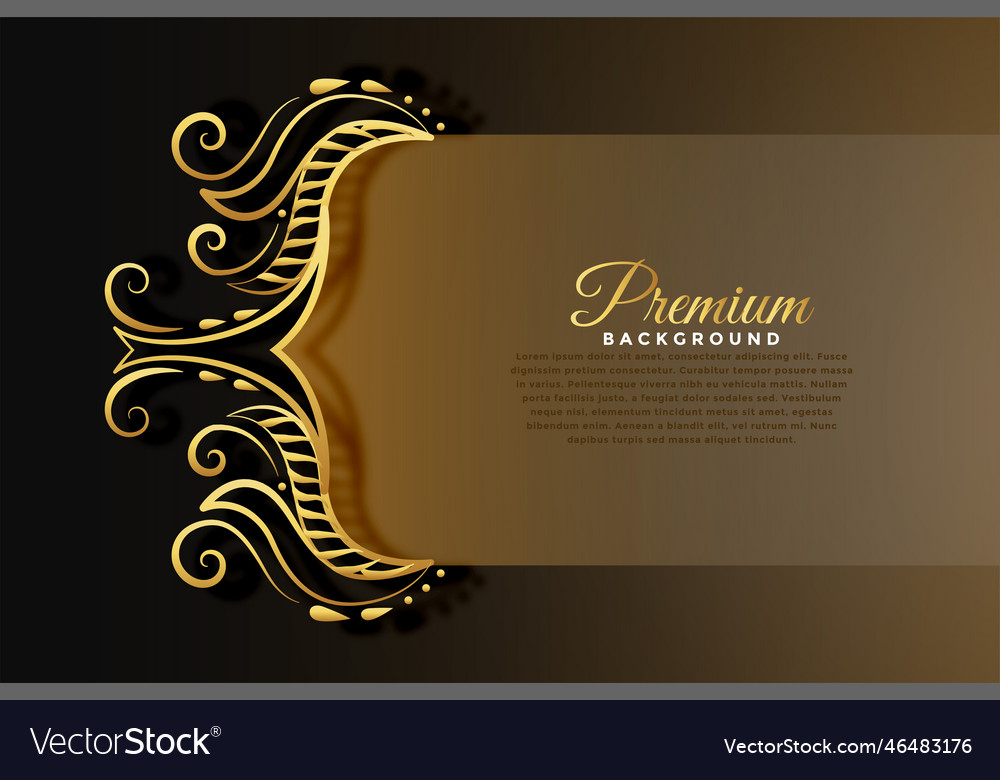 Royal invitation background in golden premium