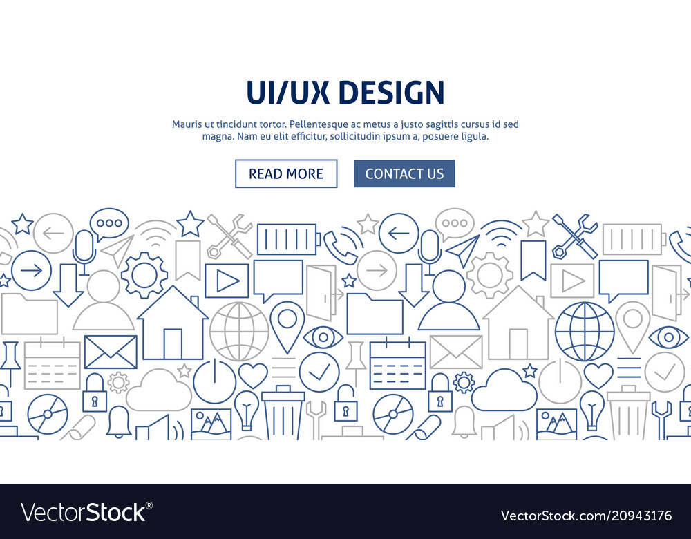 Ui ux banner design Royalty Free Vector Image - VectorStock