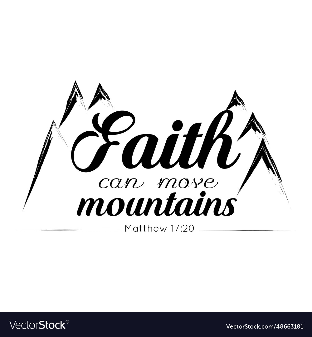 Biblical phrase christian faith typography