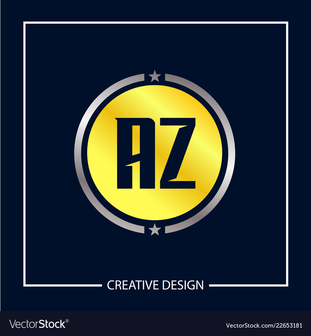 Initial letter az logo template design Royalty Free Vector