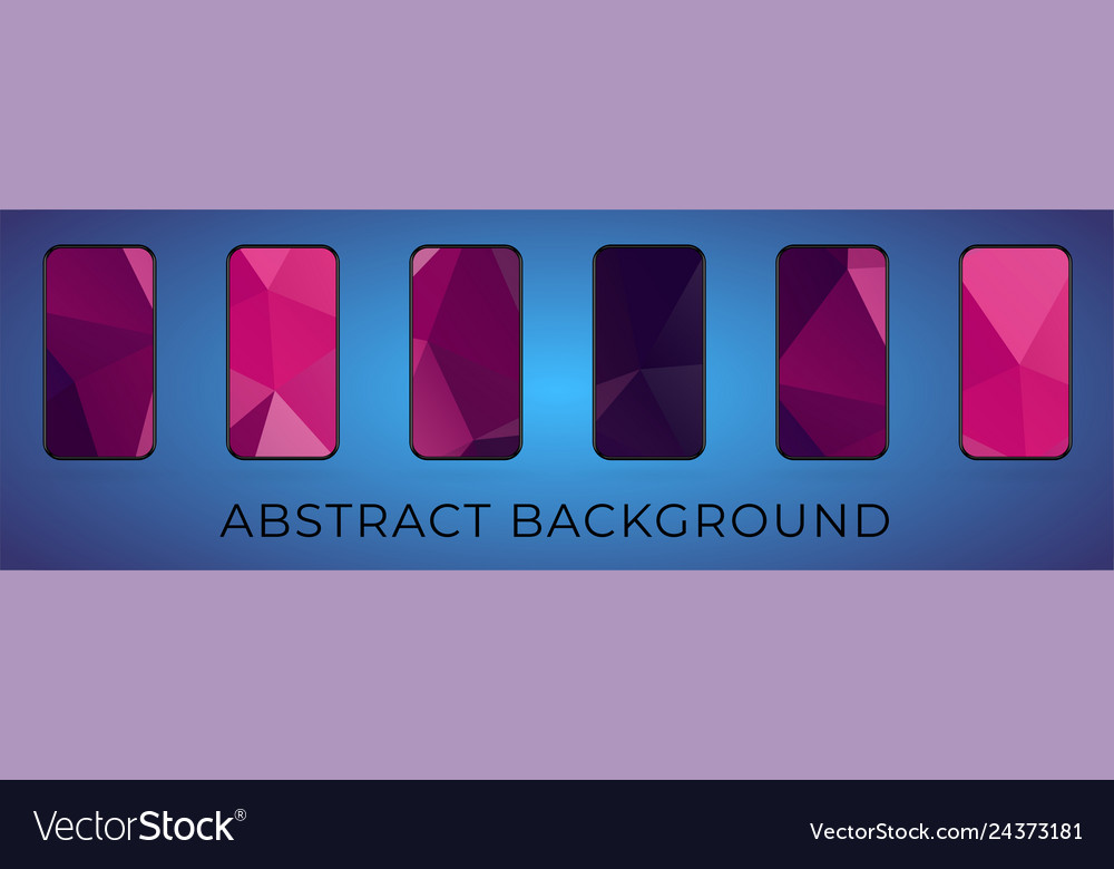 Mobile abstract triangular background set Vector Image
