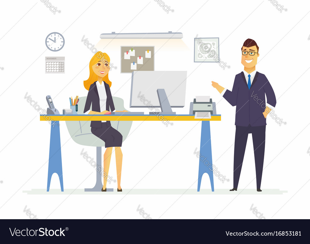 Office life - modern cartoon business Royalty Free Vector