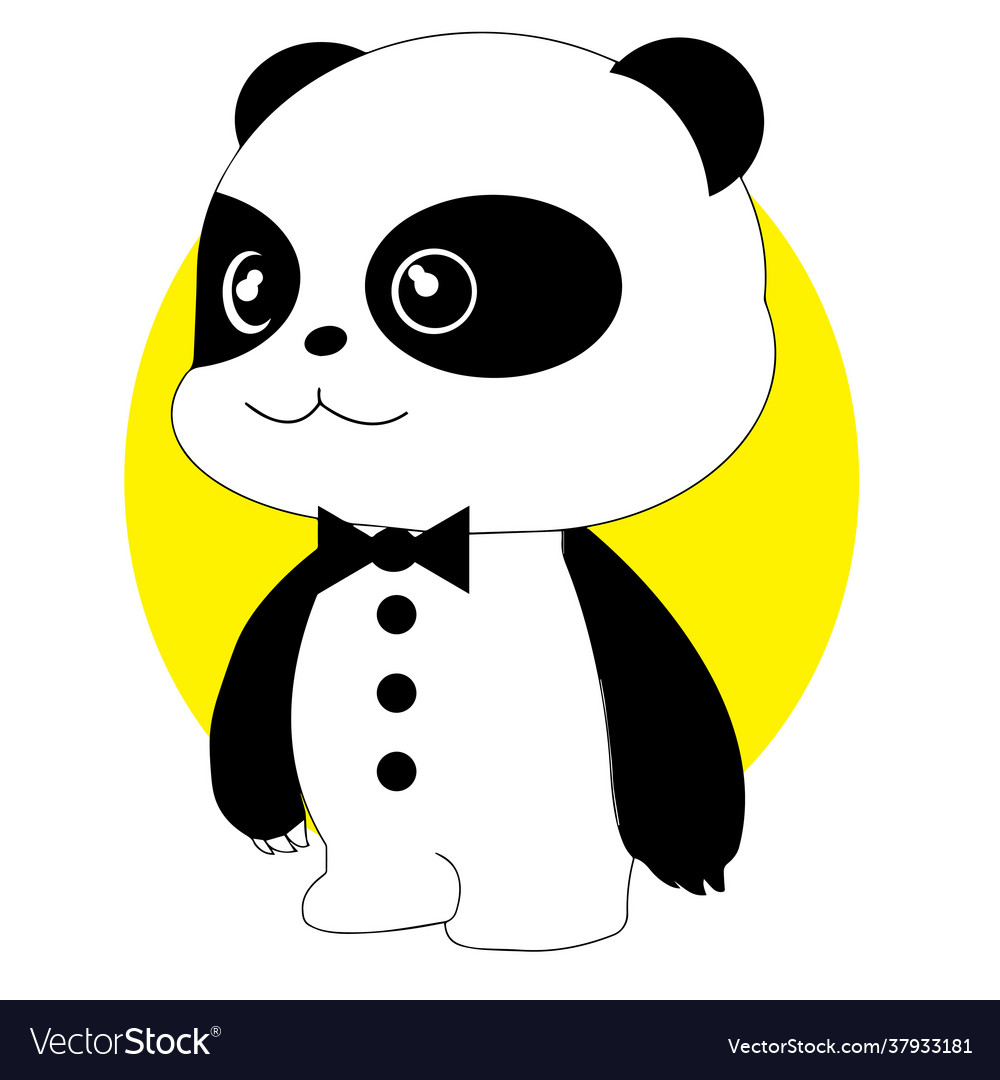 Professional cute panda mascot cartoon character