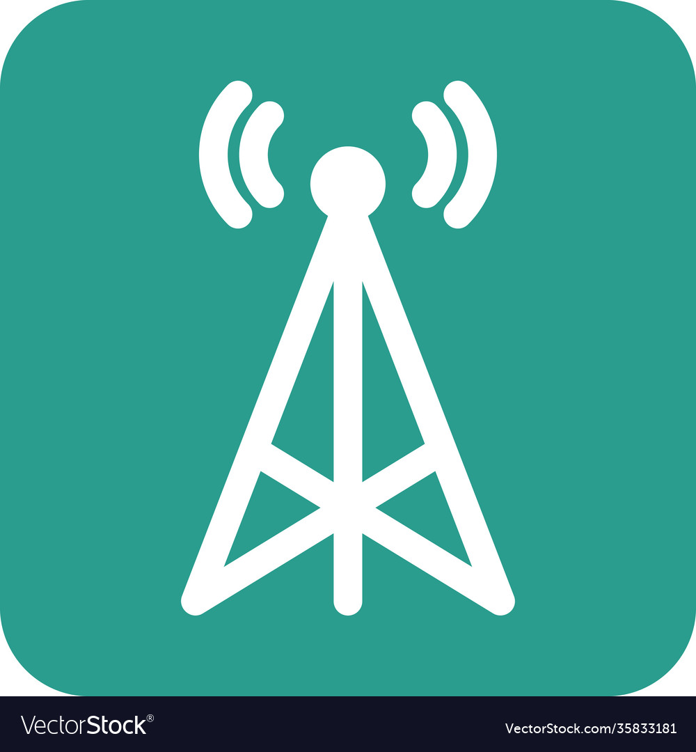 Radio tower icon Royalty Free Vector Image VectorStock