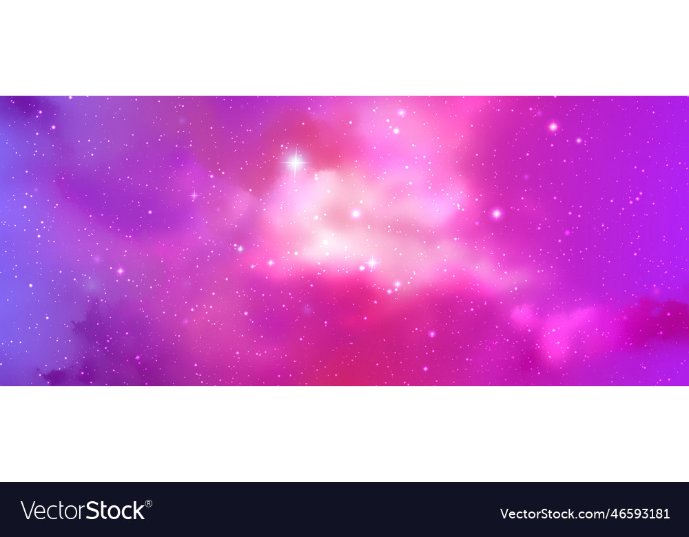 Space background with realistic nebula Royalty Free Vector