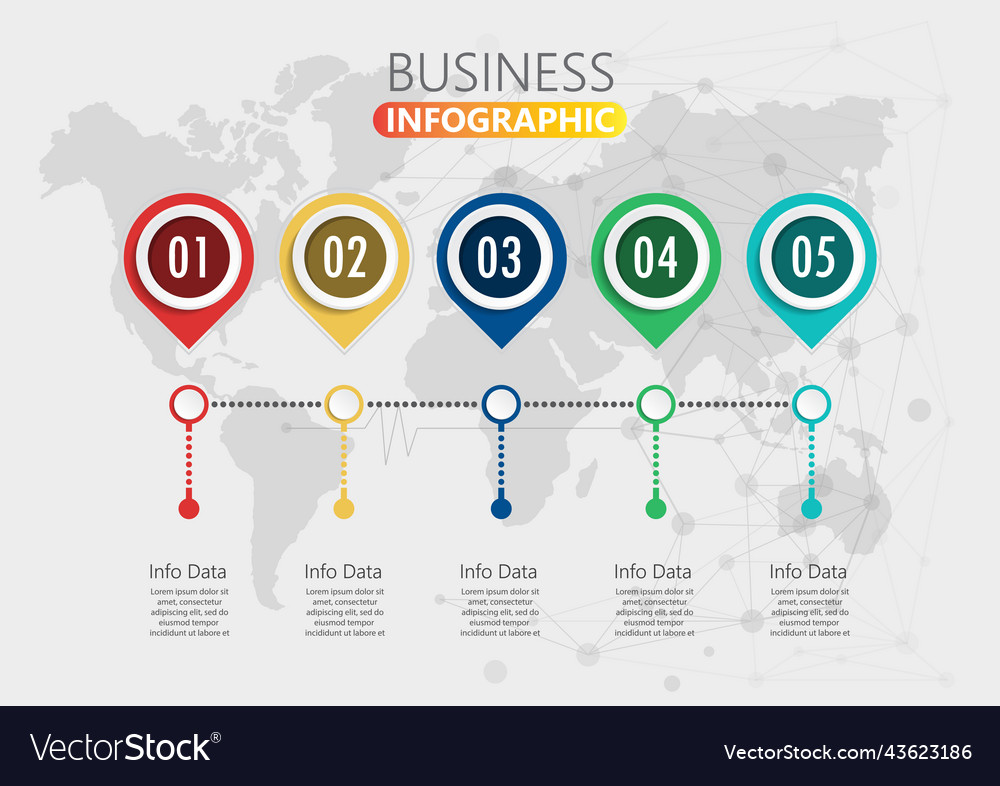Business data visualization process chart Vector Image