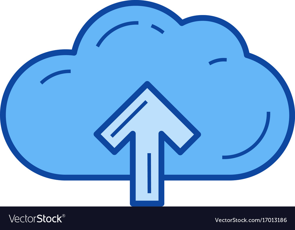 Cloud storage line icon