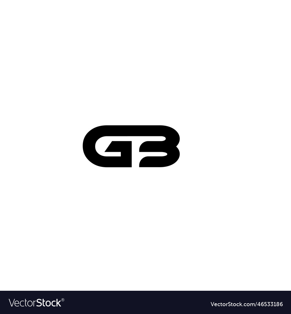 Creative abstract letter gb logo Royalty Free Vector Image