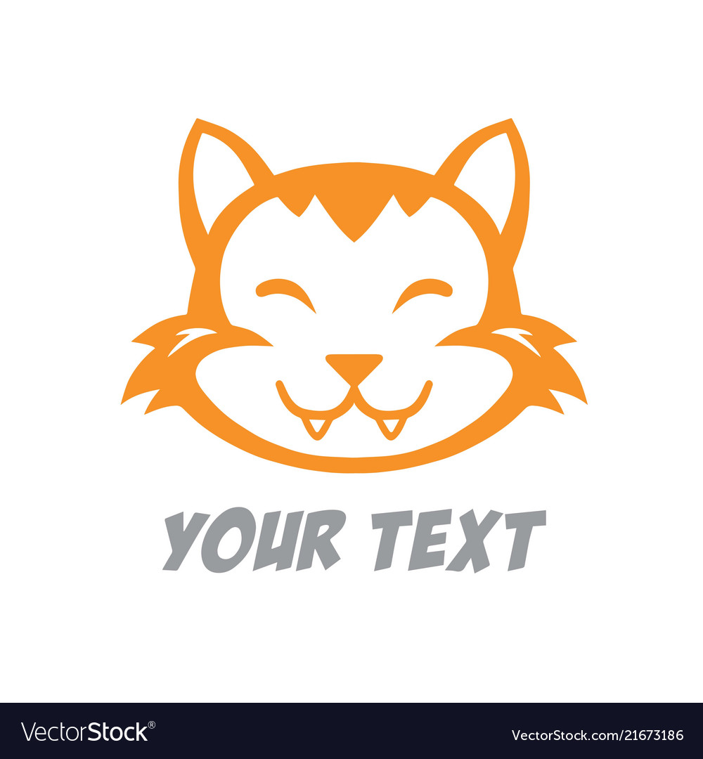 Cute cat logo design