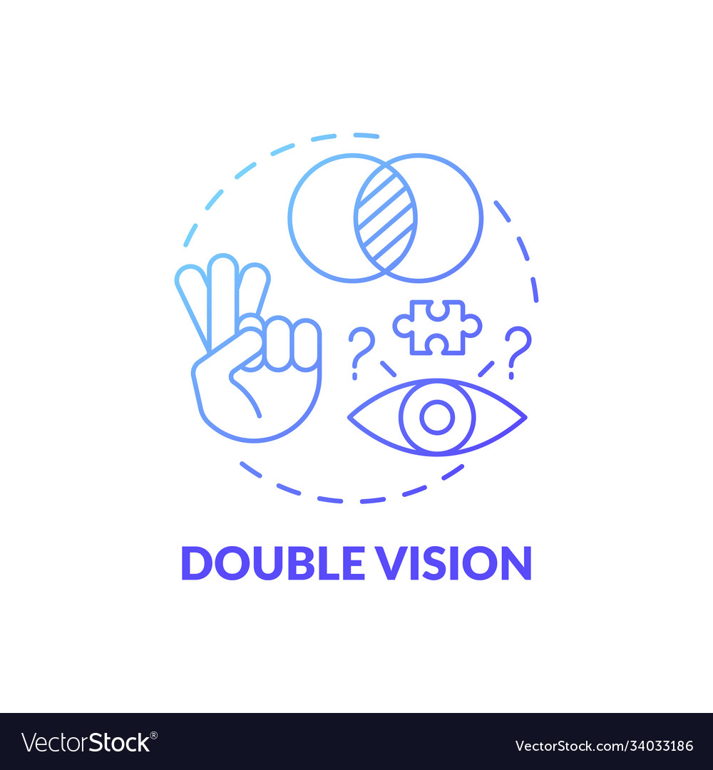 Double vision blue gradient concept icon