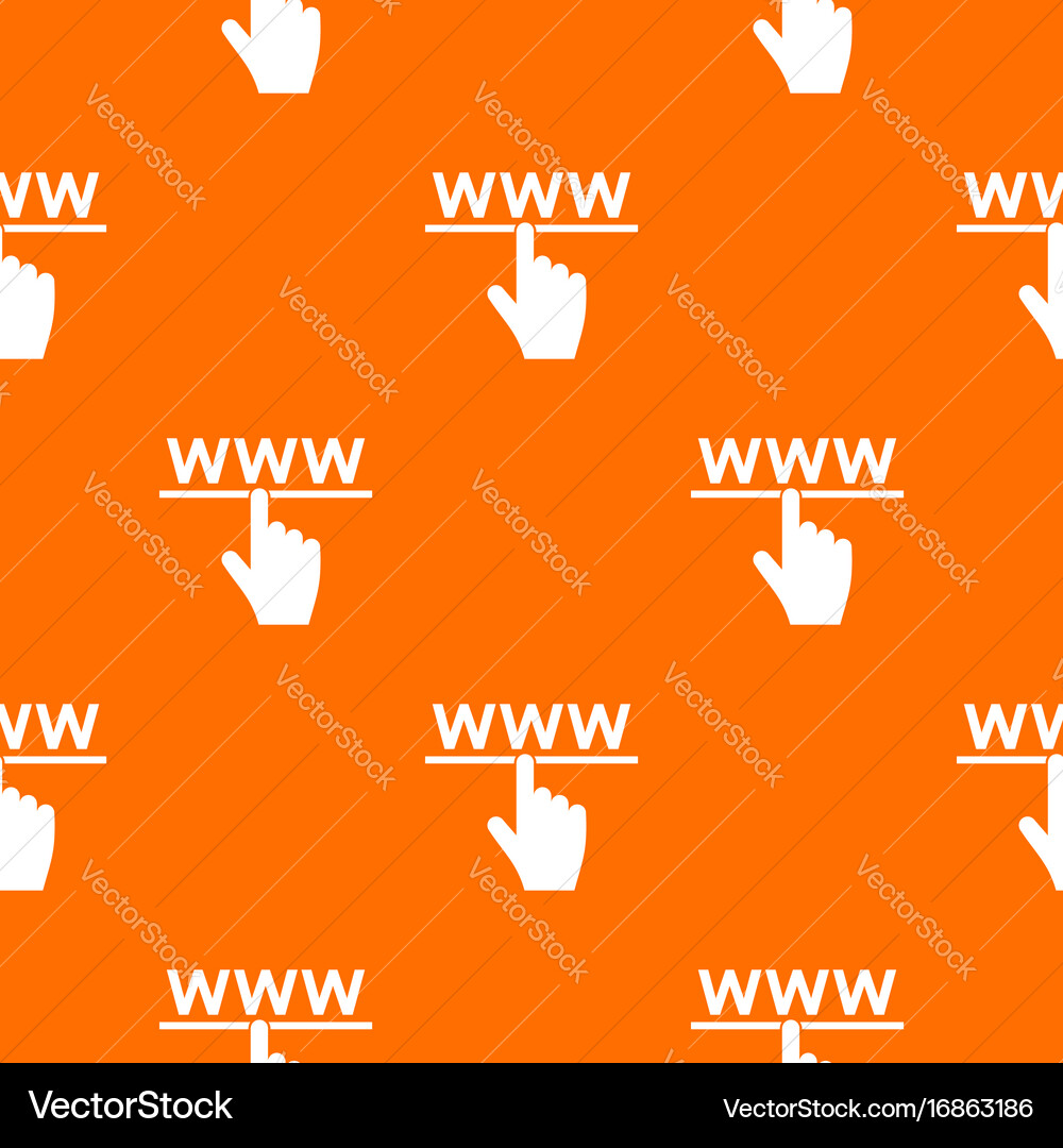 Hand cursor and website pattern seamless Vector Image
