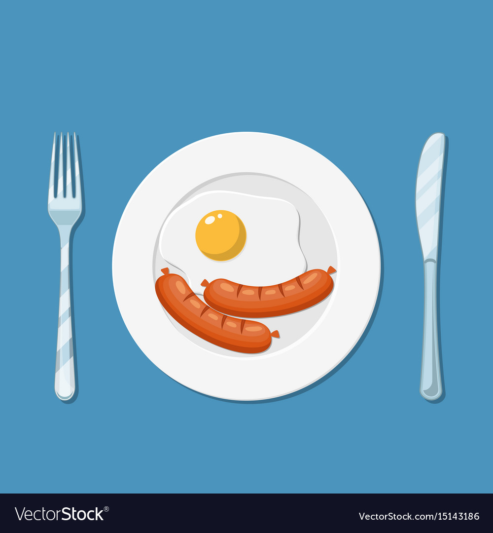 Plate with fried egg icon