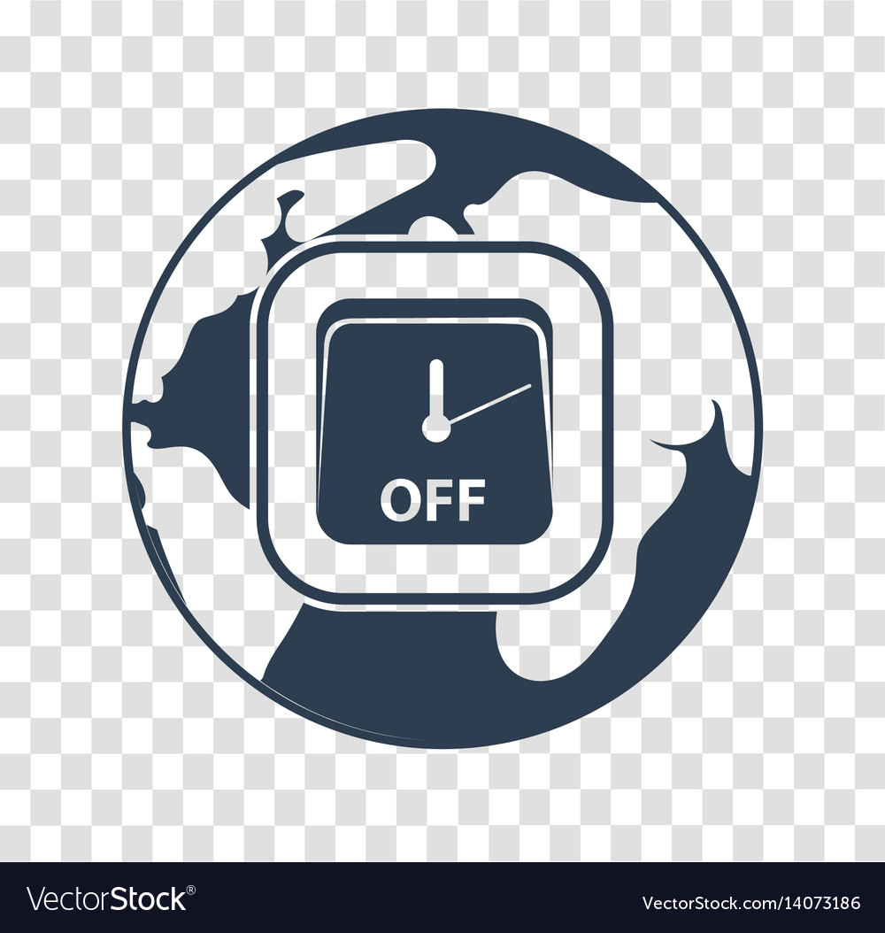 Silhouette Icon Earth Hour Royalty Free Vector Image