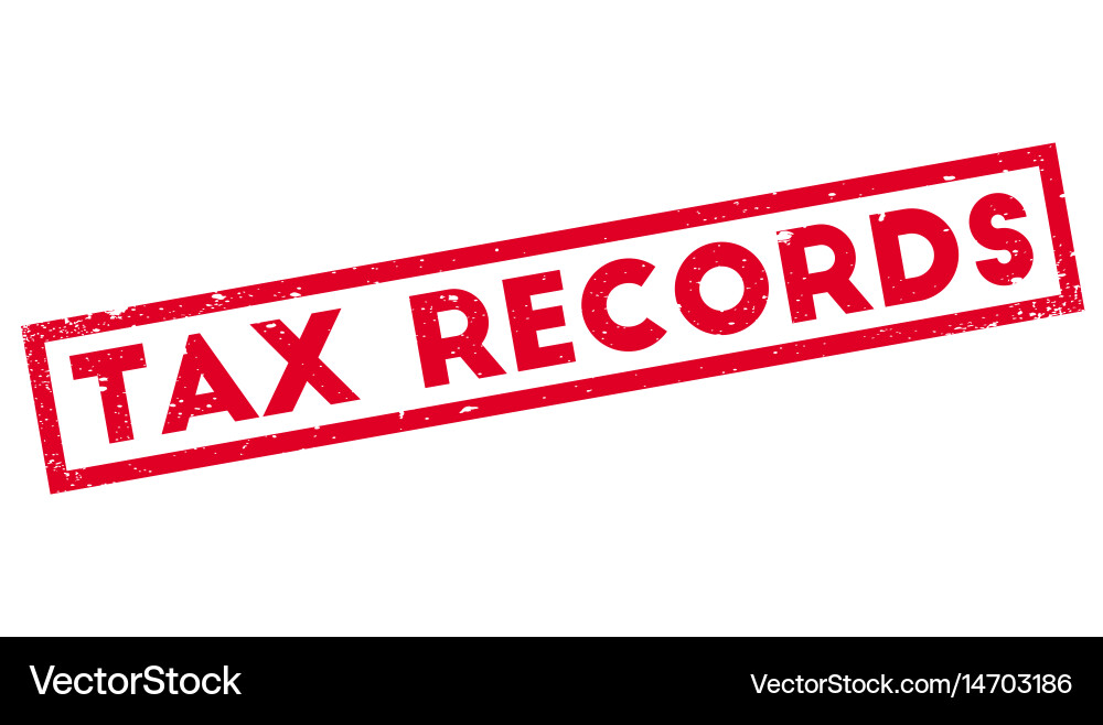 Tax records rubber stamp Royalty Free Vector Image