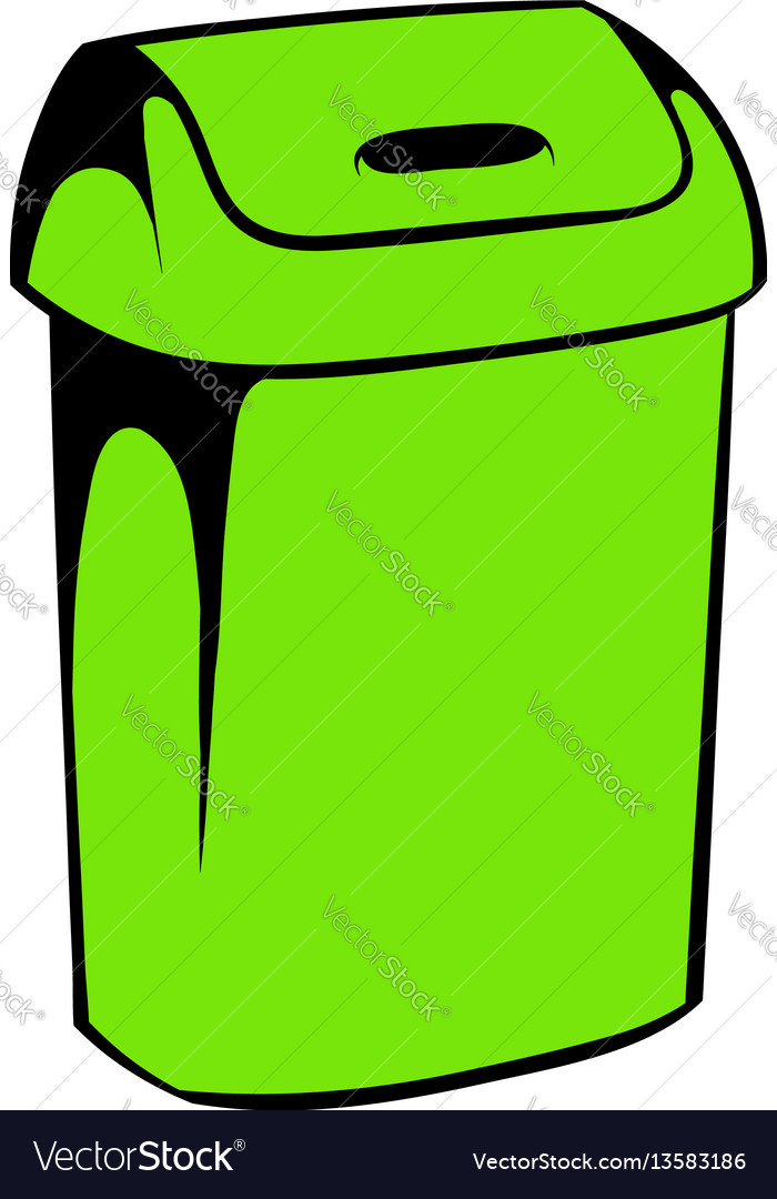 cartoon on net: Cartoon Garbage Bin Trashcan