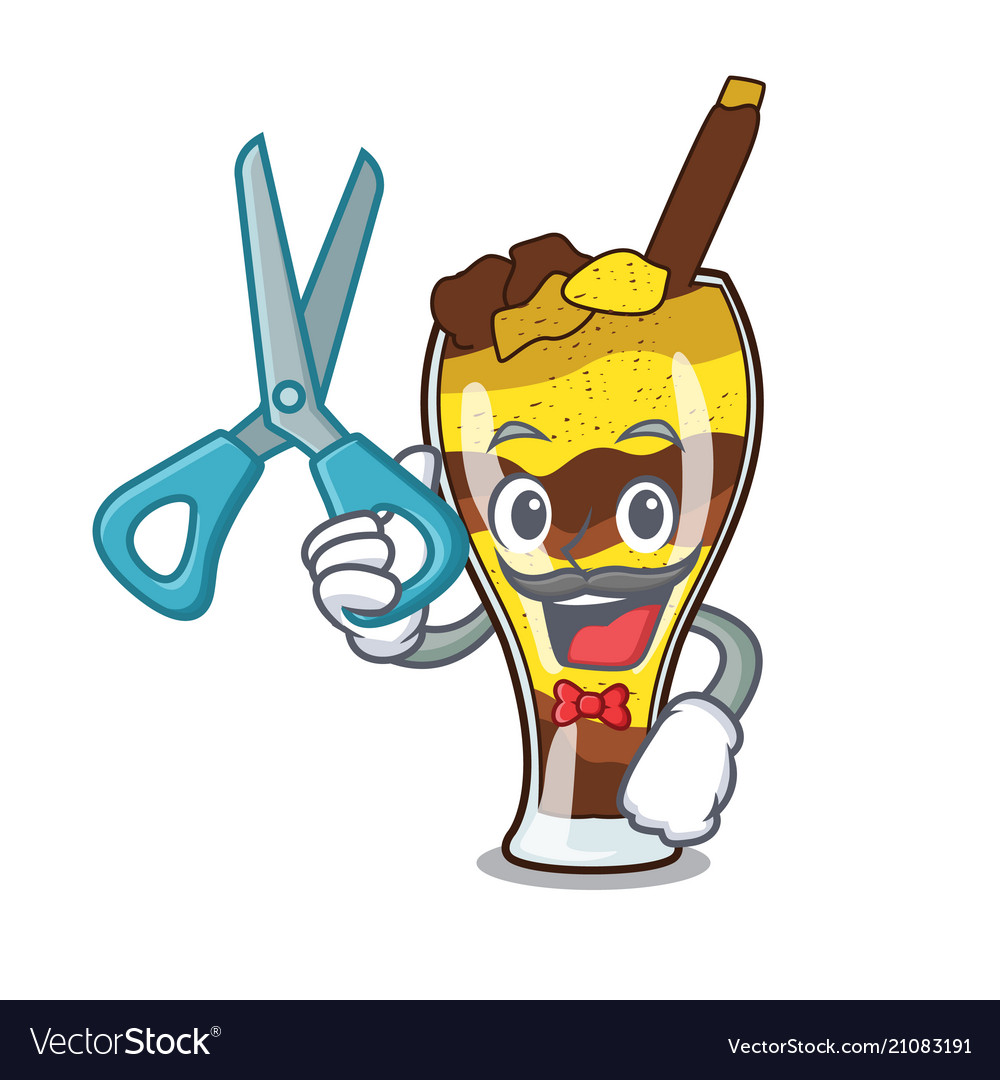 Barber mangonada fruit character cartoon