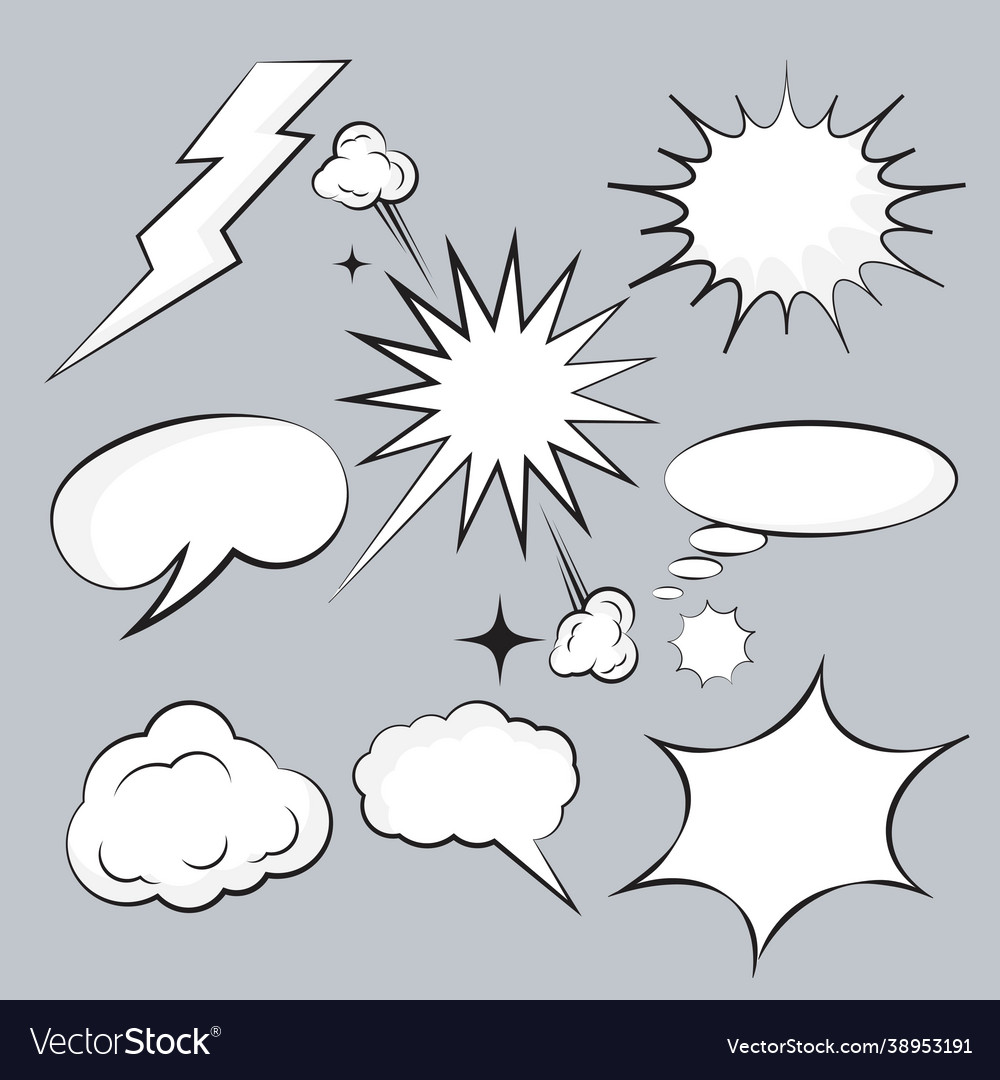 Cloud comic book design element