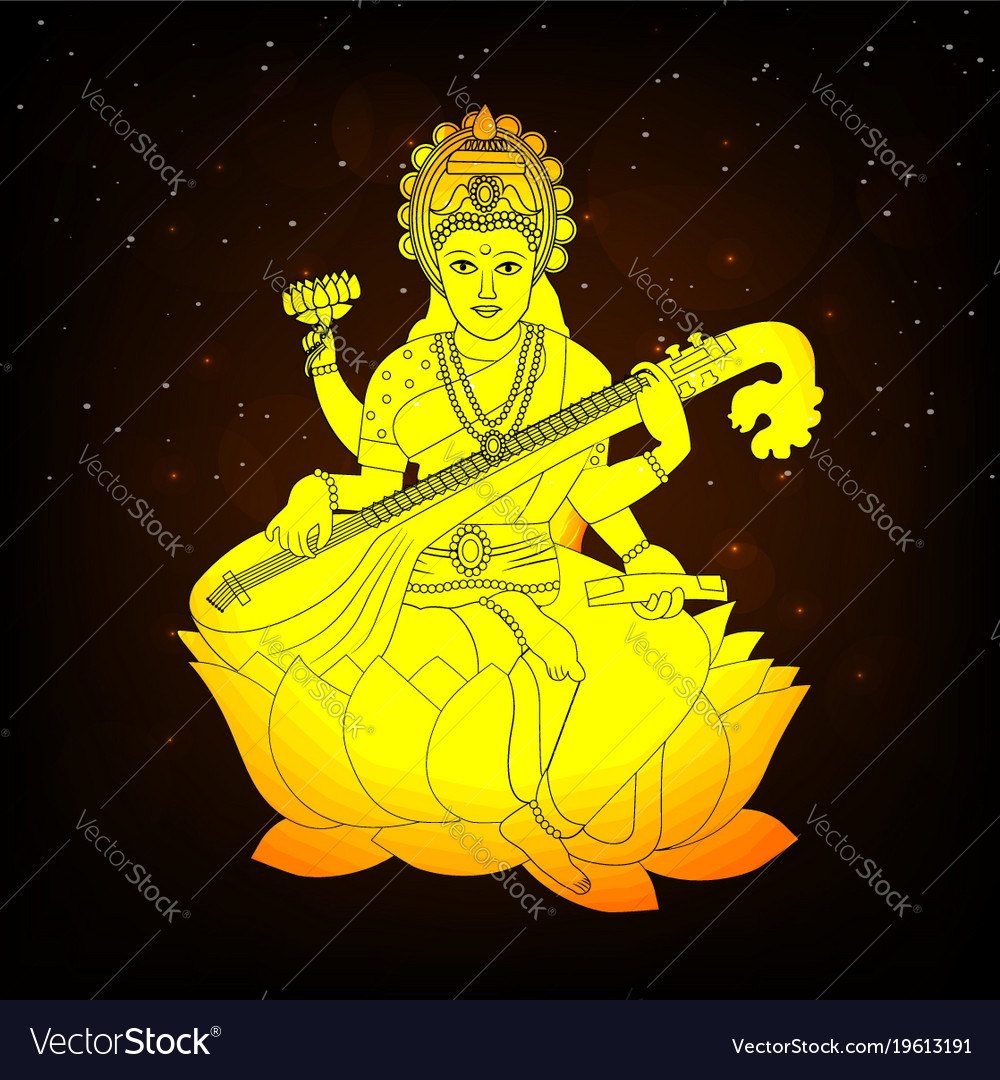 Hindu festival vasant panchami Royalty Free Vector Image